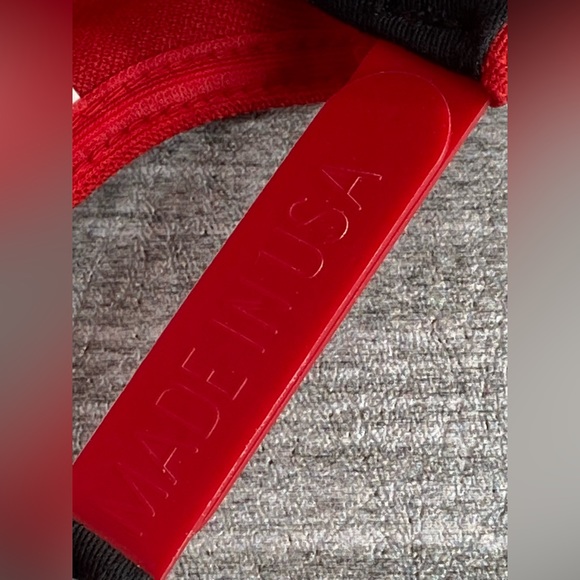 VTG USMC Marines USA Made Adjustable Snap Back Trucker Hat Embroidered Logo Red - Picture 10 of 14